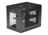 RK9WALM - StarTech.com 2 Post 9U 19" Wall Mount Network Cabinet, Adjustable Depth 6-15" Locking IT Switch Depth Enclosure, Vented Computer/Electronics Equipment Data Rack w/ Shelf + Hook & Loop Tape - Left-angle
